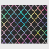 Papier Cadeau Simple élégant moderne coloré Motif marocain | (Plat)
