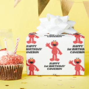 Papier Cadeau Simple Elmo 1er anniversaire