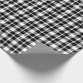 Papier Cadeau Simple en noir et blanc en vichy motif (Coin)