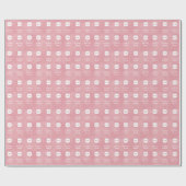 Papier Cadeau Simple et chic rougissent le monogramme rose avec (Plat)