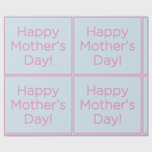 Papier Cadeau Simple et élégante Bonne fête des mères dans une b (Plat)