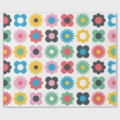 Papier Cadeau Simple flower seamless pattern design. Scandinavia (Plat)