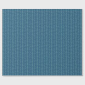 Papier Cadeau Simple Fun Motif d'art en zigzag bleu sarcelle fon (Plat)