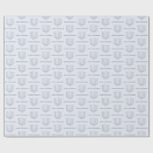 Papier Cadeau Simple gris blanc Menorah heureux Hanoukka (Plat)