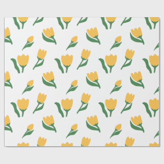 Papier Cadeau Simple Hand Drawn Watercolor Floral Girl Birthday