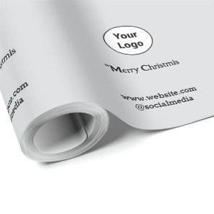 Papier Cadeau Simple logo personnalisé élégant minimal ici entre