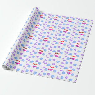 Papier Cadeau Simple logo personnalisé élégant minimal ici entre