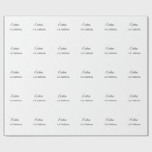 Papier Cadeau Simple minimal add your name text place city custo (Plat)