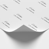 Papier Cadeau Simple minimal add your name text place city custo (Coin)