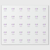 Papier Cadeau SIMPLE MINIMAL ajouter votre nom de couple nom de  (Plat)