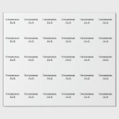 Papier Cadeau SIMPLE MINIMAL ajouter votre nom toiletteur person (Plat)