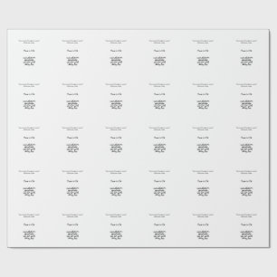 Papier Cadeau simple minimal ajoutez votre logo/design ici entre