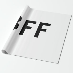 Papier Cadeau Simple minimal BFF meilleures amies famille nom pe