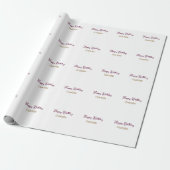 Papier Cadeau SIMPLE MINIMAL.CUTIE AJOUTER NOM BÉBÉ joyeux anniv (Déroulé)
