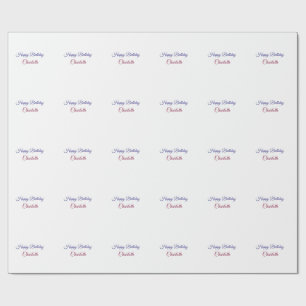 Papier Cadeau SIMPLE MINIMAL.CUTIE AJOUTEZ NOM BÉBÉ joyeux anniv