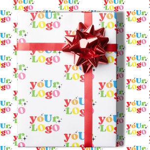 Papier Cadeau Simple Minimal Elegant Logo personnalisé ici Socié