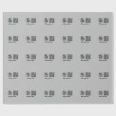 Papier Cadeau Simple minimal q r code add logo scan code name te (Plat)