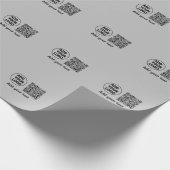 Papier Cadeau Simple minimal q r code add logo scan code name te (Coin)