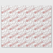 Papier Cadeau simple minimum ajouter votre texte nom monogramme (Plat)