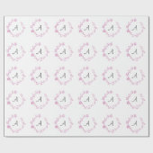 Papier Cadeau simple minimum ajouter votre texte nom monogramme (Plat)