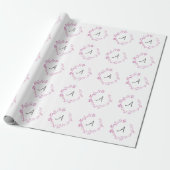 Papier Cadeau simple minimum ajouter votre texte nom monogramme (Déroulé)