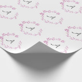 Papier Cadeau simple minimum ajouter votre texte nom monogramme (Coin)