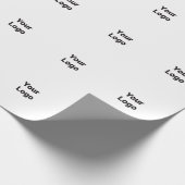 Papier Cadeau simple minimum ajouter votre texte nom monogramme  (Coin)