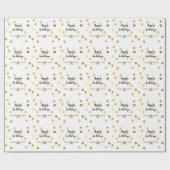 Papier Cadeau simple minimum ajouter votre texte photo heureux v (Plat)