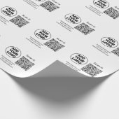 Papier Cadeau Simple minimum q r code ajouter logo code d'analys (Coin)