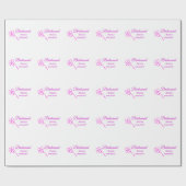 Papier Cadeau Simple minimum rose bridesmaid ajouter le nom de l (Plat)