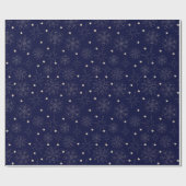 Papier Cadeau Simple Modern Navy Bleu mignon Motif de Noël (Plat)
