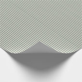 Papier Cadeau Simple Moderne Sage Vert Stripes  (Coin)