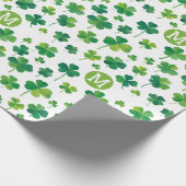 Papier Cadeau Simple moderne Shamrock de chance verte Patrick Mo (Coin)