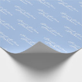 Papier Cadeau Simple moderne Sweet 16 Nom Bleu Seize Nom (Coin)