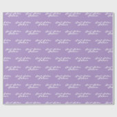 Papier Cadeau Simple moderne Sweet 16 Nom Purple Seize Nom (Plat)