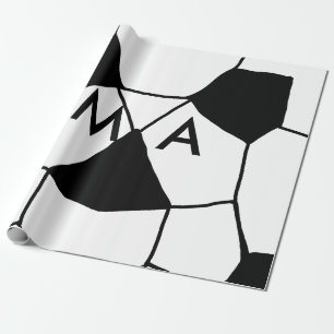 Papier Cadeau Simple monogram add your name letter man minimal t