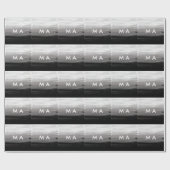 Papier Cadeau Simple monogram add your name letter man minimal t (Plat)