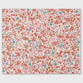 Papier Cadeau Simple motif mignon dans des fleurs à petite échel (Plat)