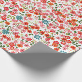 Papier Cadeau Simple motif mignon dans des fleurs à petite échel (Coin)