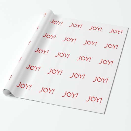 Papier Cadeau Simple Noël Joie Fête Rouge (Déroulé)
