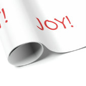 Papier Cadeau Simple Noël Joie Fête Rouge (Coin rond)