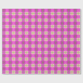 Papier Cadeau Simple Noël Plaid Pink Purple À damiers (Plat)