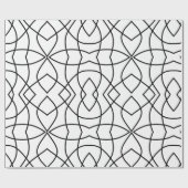 Papier Cadeau Simple noir blanc moderne minimaliste Abstrait (Plat)