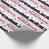 Papier Cadeau Simple noir et blanc, Fête des mariées (Coin)