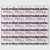 Papier Cadeau Simple noir et blanc, Fête des mariées (Plat)