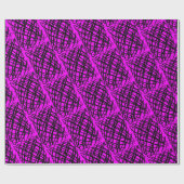 Papier Cadeau Simple Scribble | Noir | Angled | Magenta | (Plat)