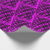 Papier Cadeau Simple Scribble | Noir | Angled | Magenta | (Coin)