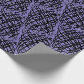Papier Cadeau Simple Scribble | Noir | Angled | Périwinkle | (Coin)