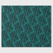 Papier Cadeau Simple Scribble | Noir | Angled | TURQUOISE | (Plat)