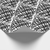Papier Cadeau Simple Scribble | Noir | Half Drop | (Coin)
